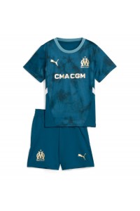 Olympique de Marseille Babytruitje Uit tenue Kind 2024-25 Korte Mouw (+ Korte broeken)